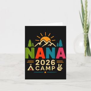 Cartão Acampamento da Nana 2026 divertido acampamento fam