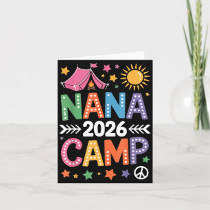 Cartão Acampamento da Nana 2026 Férias em Família Equipe 
