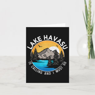 Cartão Acampamento de Barcos de pesca - Lago Havasu, Lake