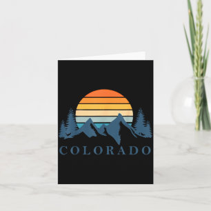 Cartão Acampamento de montanha retrô Colorado Hiking Verã