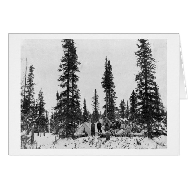 Cartão Acampamento de neve a norte do Círculo Ártico (Frente Horizontal)
