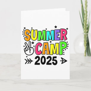 Cartão Acampamento de Verão 2025 Acampamento Fogueira Fér