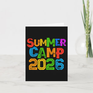 Cartão Acampamento de verão para crianças 2026 vibes de d