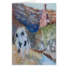 Cartão Acampamento do inverno