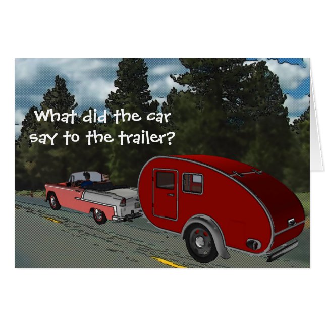 Cartão Acampamento É Minha Piada Engraçada De Vida (Frente Horizontal)