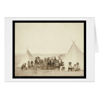 Cartão Acampamento indiano SD 1890 do Tipi do pé grande
