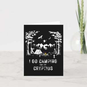 Cartão Acampamento Para O Cryptids Bigfoot Mothman Aliení
