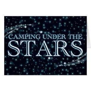 Cartão Acampamento sob as estrelas