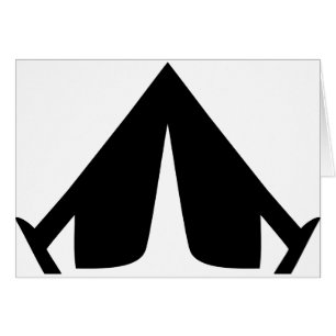 Cartão acampar tende o ícone