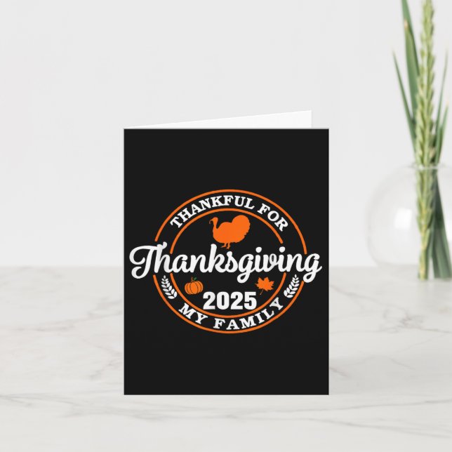 Cartão Ação De Graças Da Família 2025 Graças À Minha Trib (Frente)