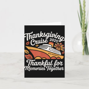 Cartão Ação de Graças da Família Autumn Cruise Squad C