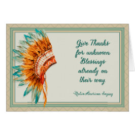 Cartão Ação de Graças de Chefe Vestido