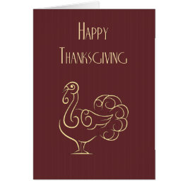 Cartão Ação de Graças Deco Turkey
