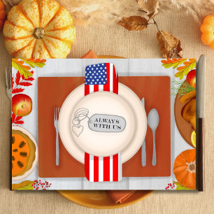 Cartão Ação de Graças Militar sempre um lugar na nossa Me