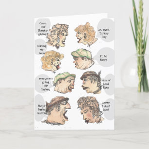 Cartão Ação de Graças para a Cadeia de Rumores do Dia da