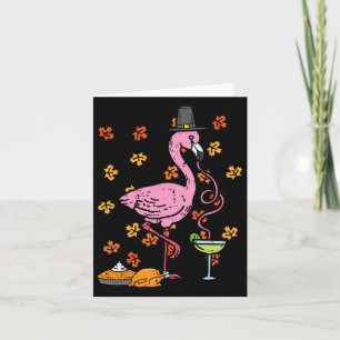 Cartão Ação de Graças Pilgrim Flamingo Queda Homens do ou