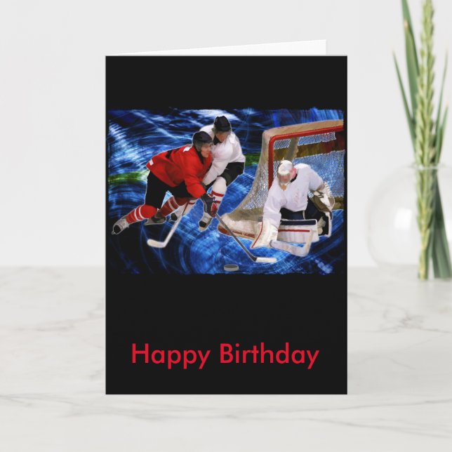 Cartão Ação na rede do hóquei (Frente)