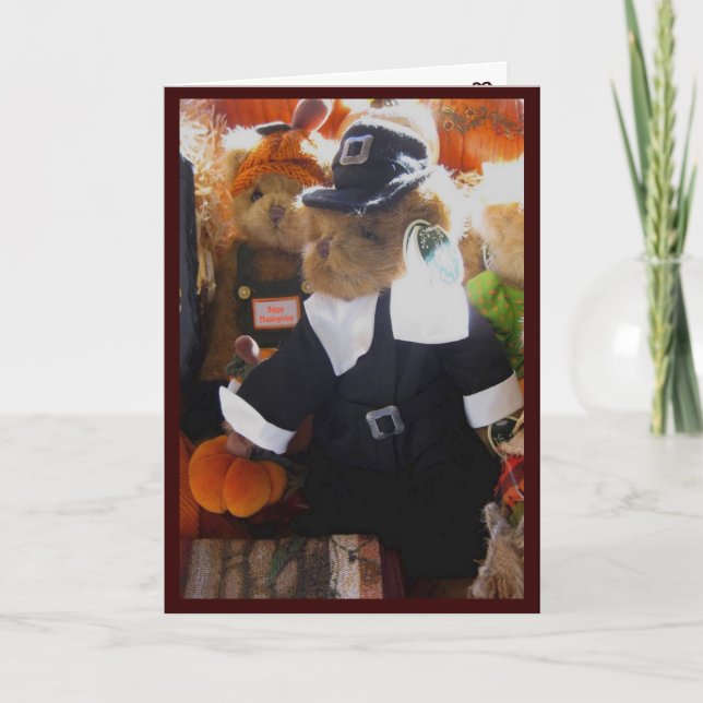 cartão - acção de graças feliz (Frente)