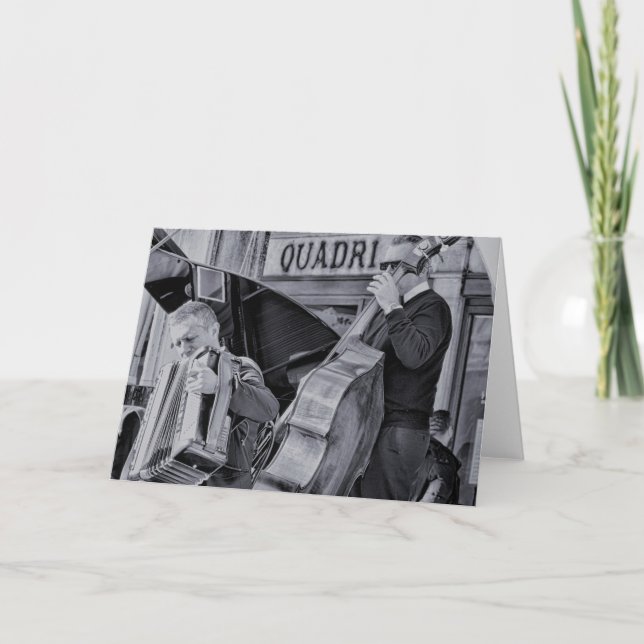 Cartão Accordion Polka Musical Tradicional Vazio Musical (Frente)