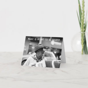 Cartão Accordionist Music Share Aniversário