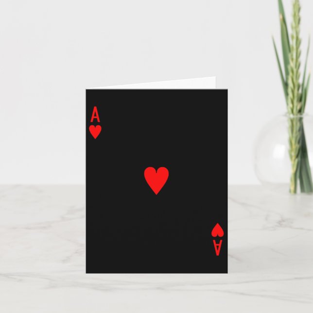 Cartão Ace Of Heart Deck Of Cards Figurume De Halloween (Frente)