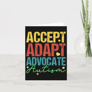 Cartão Aceitar Adaptar o Advocate Autismo Homens Meses de