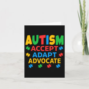 Cartão Aceitar Adaptar os Homens de Consciência do Autism