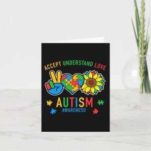 Cartão Aceitar Compreender Autismo Atenção Ao Amor