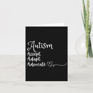 Cartão Aceite o Adaptar Advocate Autismo Suporta Autismo 