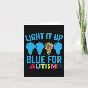 Cartão Acenda-o, Autismo Azul Mês 1