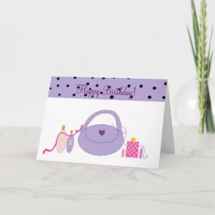 Cartão Acessórios de Spa Aniversário
