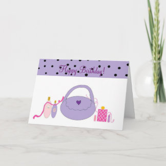 Cartão Acessórios de Spa Aniversário