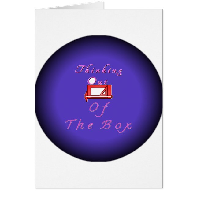 Cartão Acho que fora da caixa. (Frente)