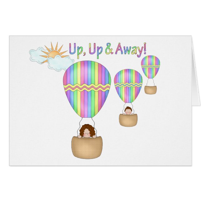 Cartão Acima de ascendente & afastado! (Frente Horizontal)