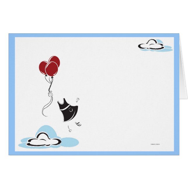 Cartão Acima de ascendente e afastado (Frente Horizontal)