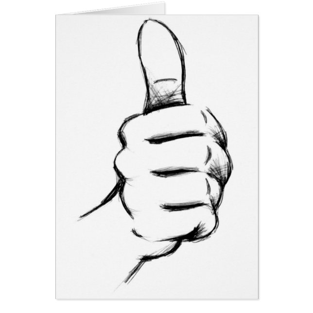 Cartão Acima dos polegares (Frente)