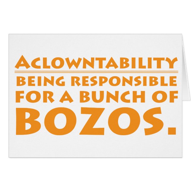 Cartão Aclowntability (Frente Horizontal)