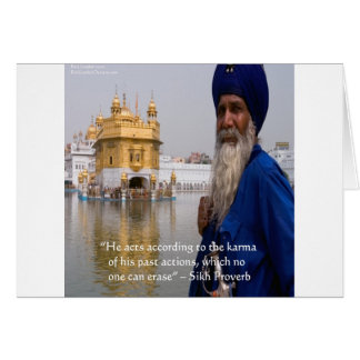 Cartão Ações Sikh/Karma Proverb