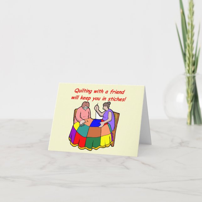 Cartão Acolchoado com um amigo (Frente)