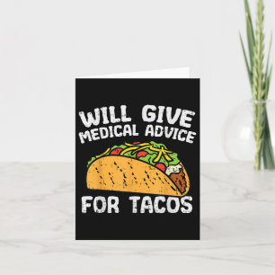 Cartão Aconselhamento Médico Para Tacos Cinco Mexicanos D