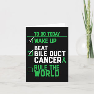 Cartão Acordar Bile Duct Regra do Cancer Mundo 1