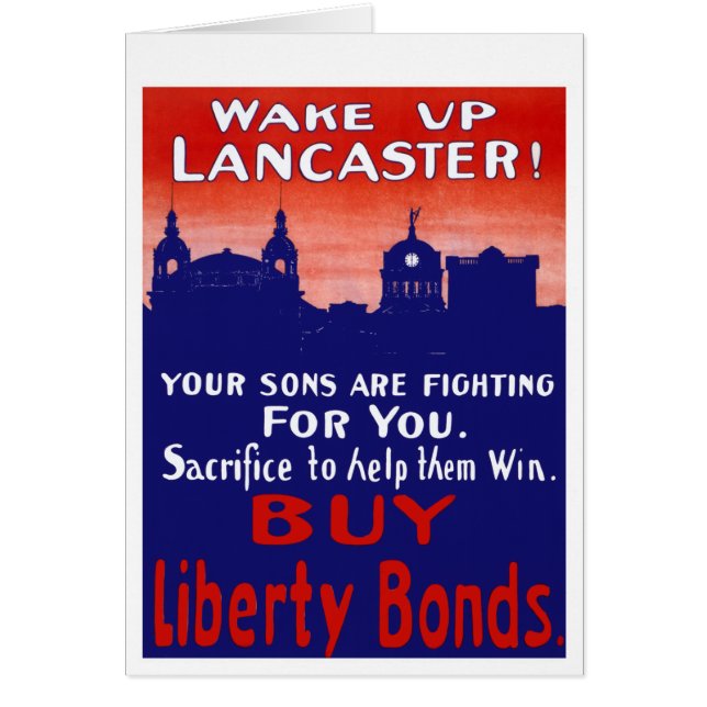 Cartão Acordar para cima Lancaster (Frente)
