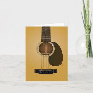 Cartão Acoustic guitar note card design