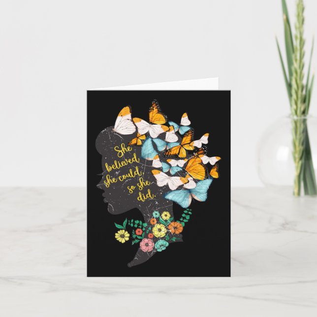 Cartão Acreditava Que Podia, Ela Fez Camisas Feministas (Frente)