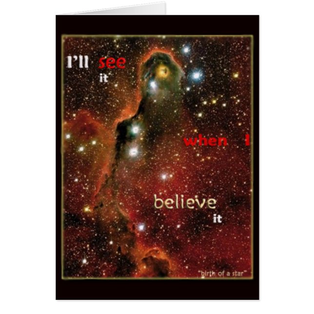 Cartão Acredite.  Absolutamente (Frente)