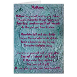 Cartão Acredite em o senhor mesmo