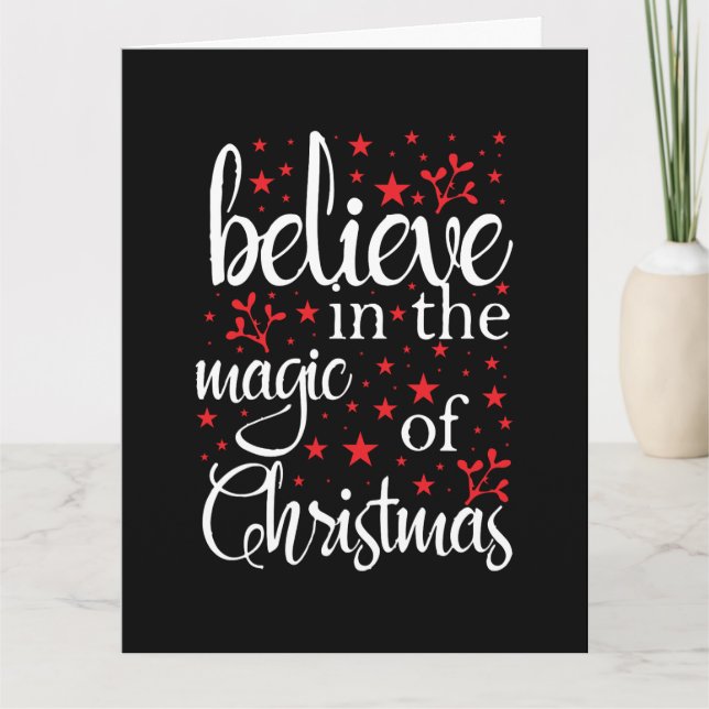Cartão Acredite na Magia do Natal (Frente)