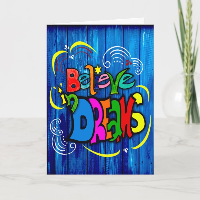 Cartão Acredite nos sonhos (Frente)