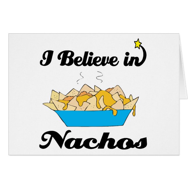 Cartão acredito em nachos (Frente Horizontal)