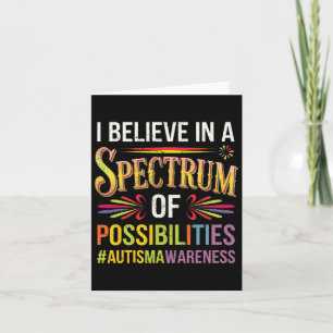 Cartão Acredito Num Espectro De Possibilidades Autismo Aw